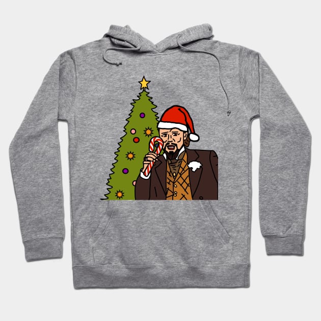 Christmas Laughing Leo Memes Candy Cane and Tree Hoodie by ellenhenryart